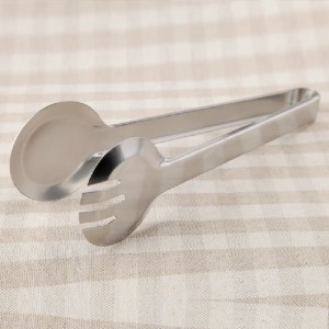 高档不锈钢餐夹 勺形圆头烧烤夹 菜夹S|ru