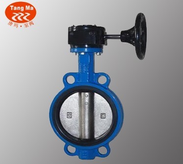 供应D371X蜗轮传动软密封对夹蝶阀，铸铁对夹蝶阀