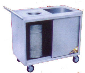 供应定做餐具回收车食堂回收车剩菜回收车豪华不锈钢餐具回收车