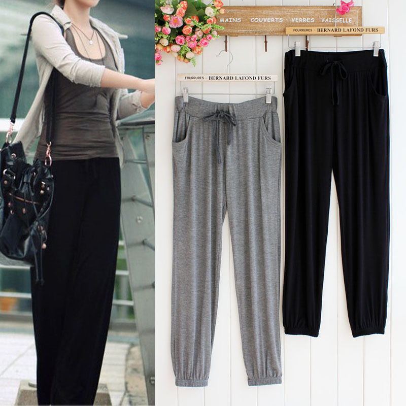 Spring and Summer New Style Modal Large Size Loose Slimming Look Harem Pants Yoga Casual Sports Pants for Women Factory Direct Sale