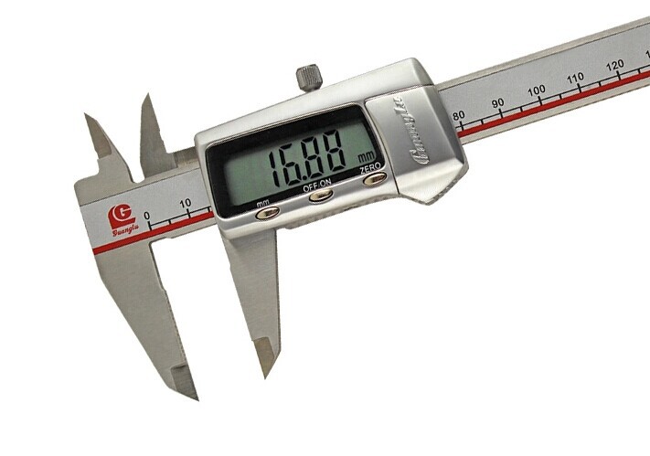 广陆数显卡尺0-100mm 150 200 300 不锈钢电子数显游标卡尺