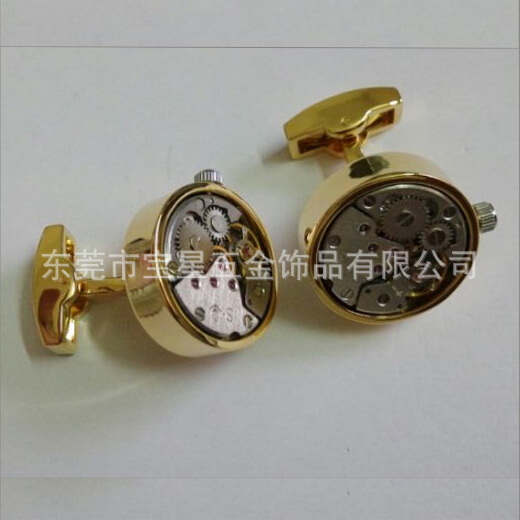 本厂现货批发 现货高档机芯袖扣 直销机芯手表袖扣 不锈钢袖扣|ru