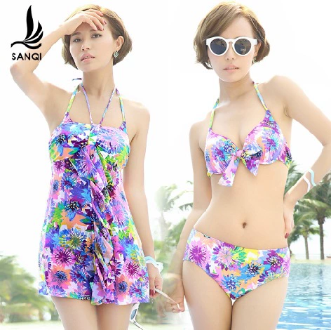 Три стран Swimwear, сексуальный комплект, пуш-ап бюстье, комплект из 3 предметов, облегающий