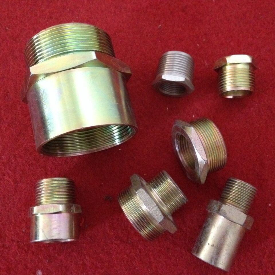 供应m20*1.5防爆管接头ZBB-ZBH防爆活接头 宏聚防爆管件碳钢材质