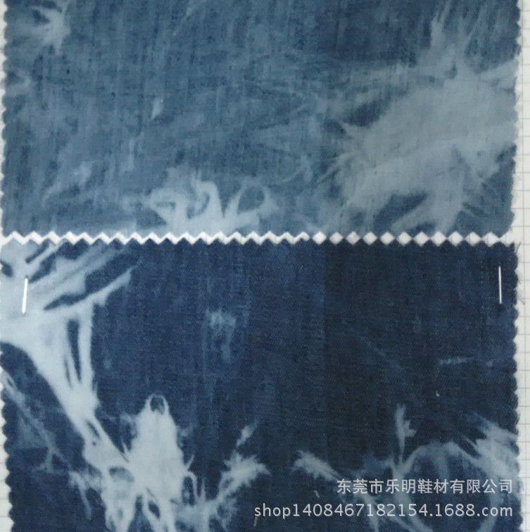 MB4475现货供应洗水扎花牛仔布料 鞋服手袋布料