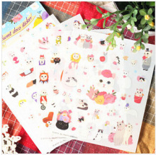 Jetoy sweet deco sticker 可爱猫咪PVC 手帐装饰贴纸 4张入