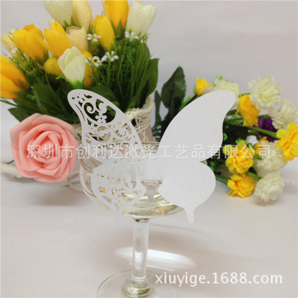 酒杯裝飾紙插卡