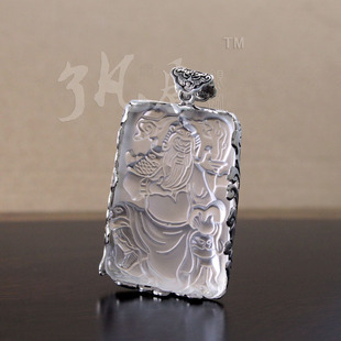 S925���y�������l 64*39MM̩�y��߅�Ƕ��ˮ���P������ ë��有�