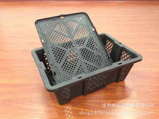 Factory Direct Fruit Basket 3 # Double-column Bayberry Basket Black Plastic Basket Grape Mango Frame