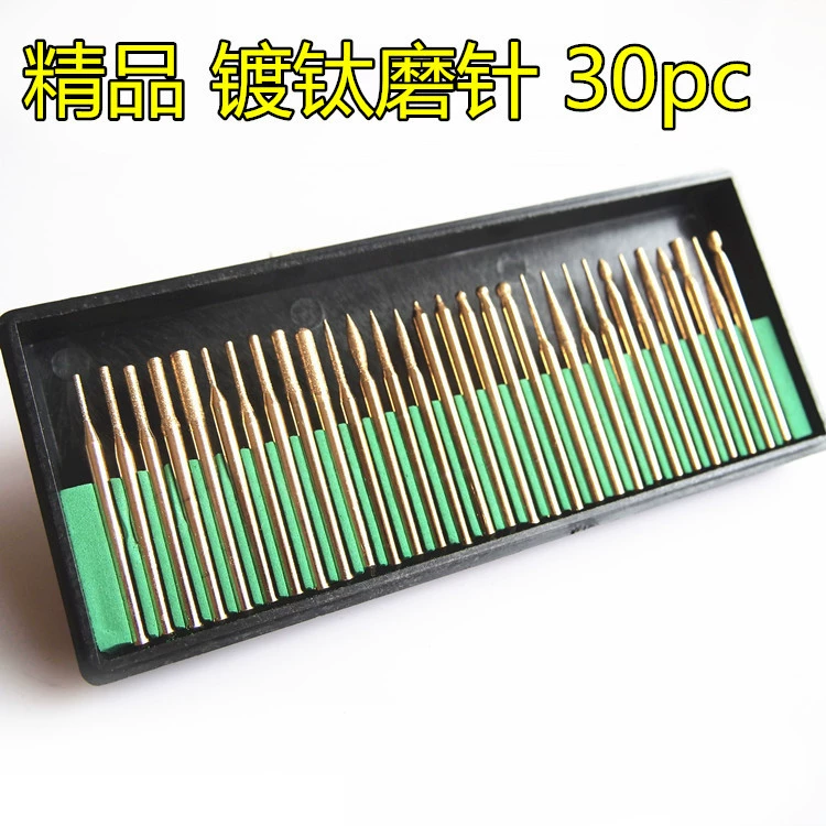 Игла Наждачная с титановым покрытием 30 шт. Костюм мини-электрическая шлифовальная электрическая дрель резьба специальные аксессуары Алмазное Шлифование