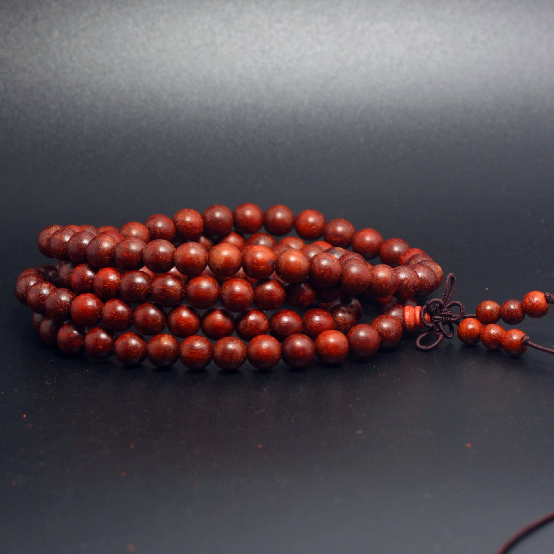 Bracelet sandalwood, rosary with round beads rosewood, accessory, wholesale, 108 beads