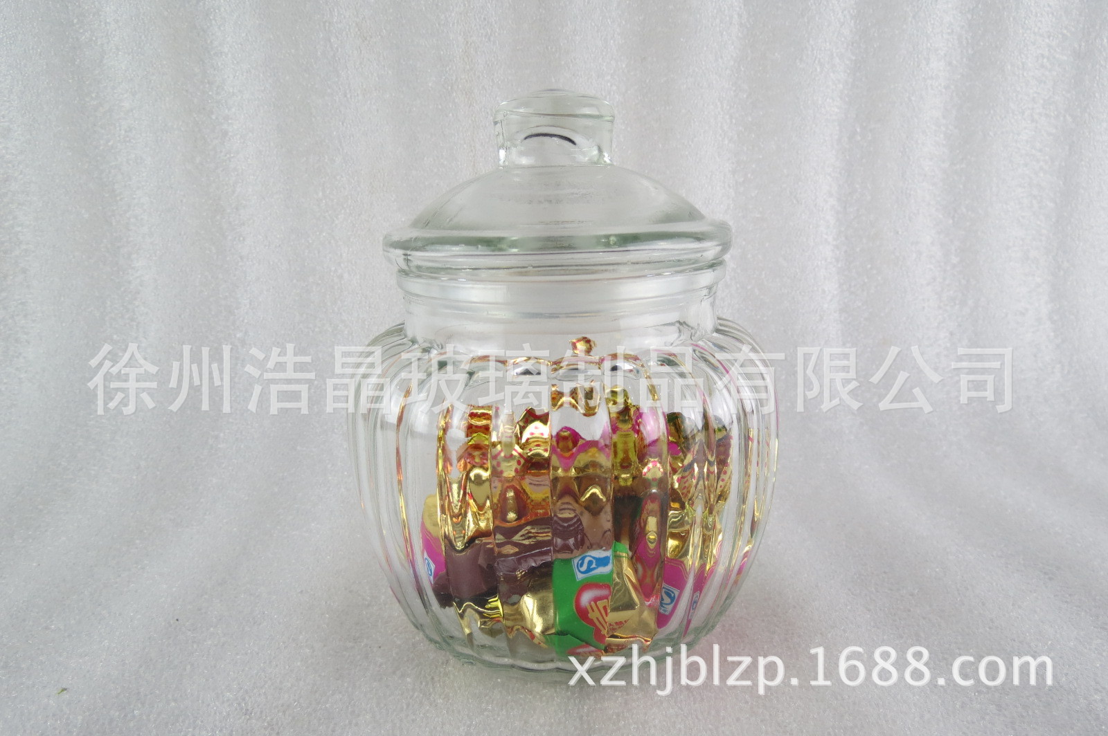 圆竖条玻璃储物罐 茶叶罐干果玻璃罐子密封罐 糖果罐开模生产加工