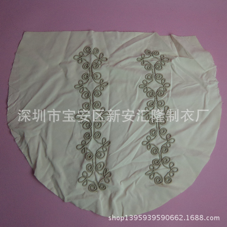 承接外发单专业手工打揽手绣珠绣设计打版 电脑车绳特种高档绣