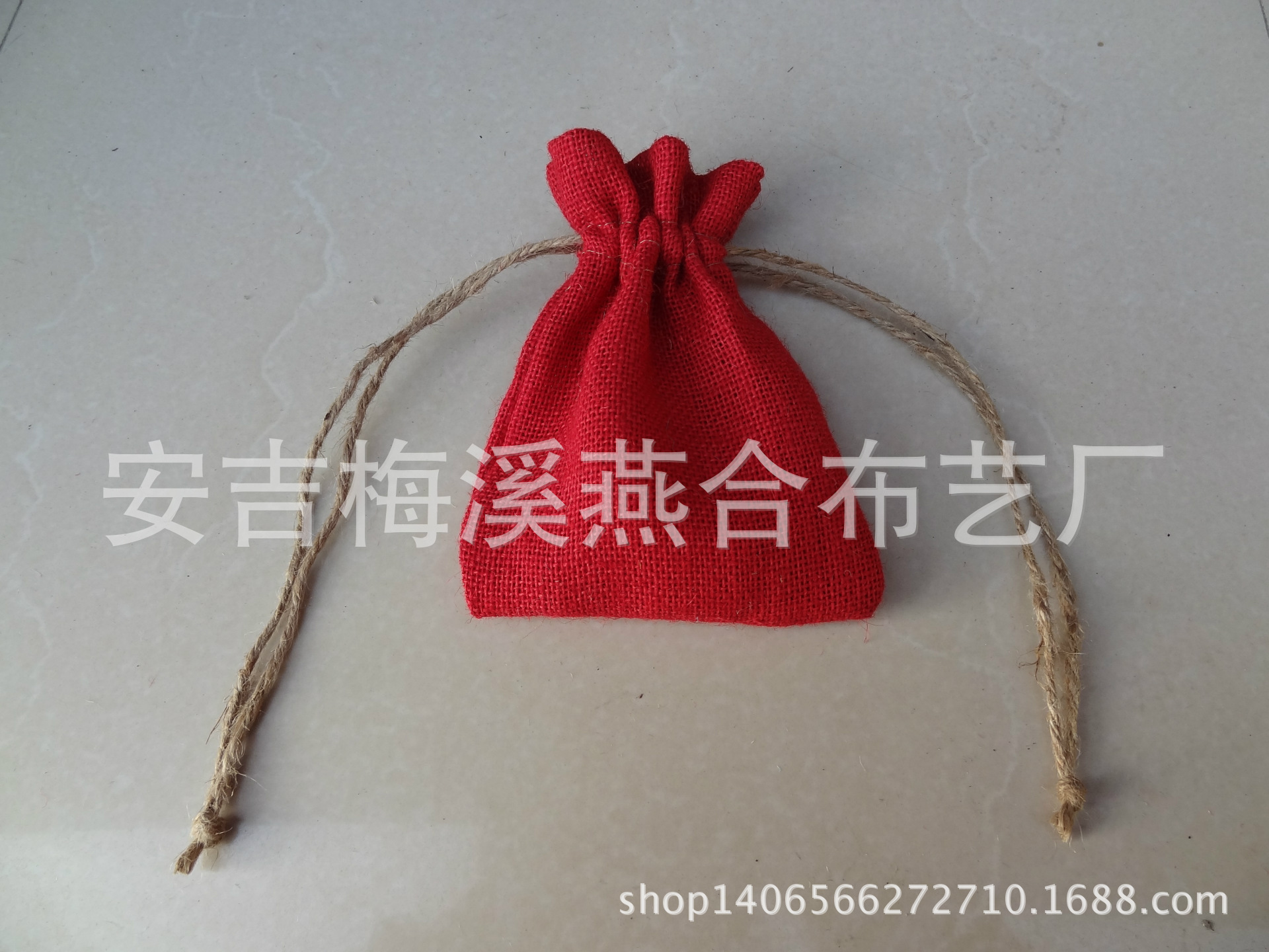 厂家定 制生产[包装用]彩色黄麻袋 黄麻束口袋 彩色黄麻布束口袋