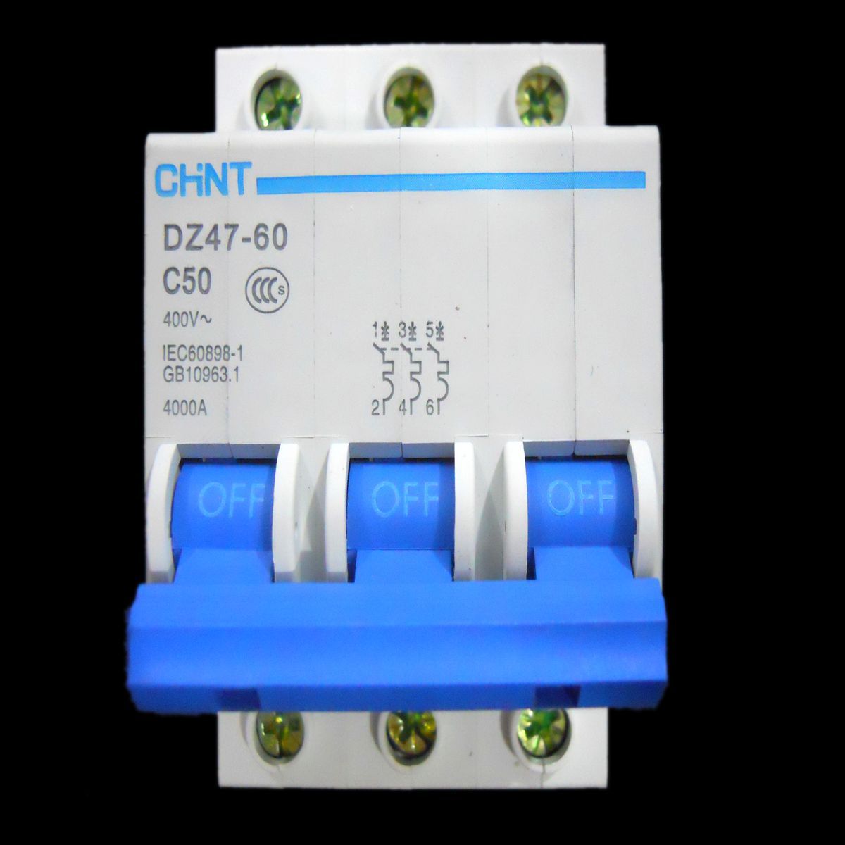 正泰低压电器3P50A小型断路器 空气开关 DZ47-3P C型  DZ47-32C型