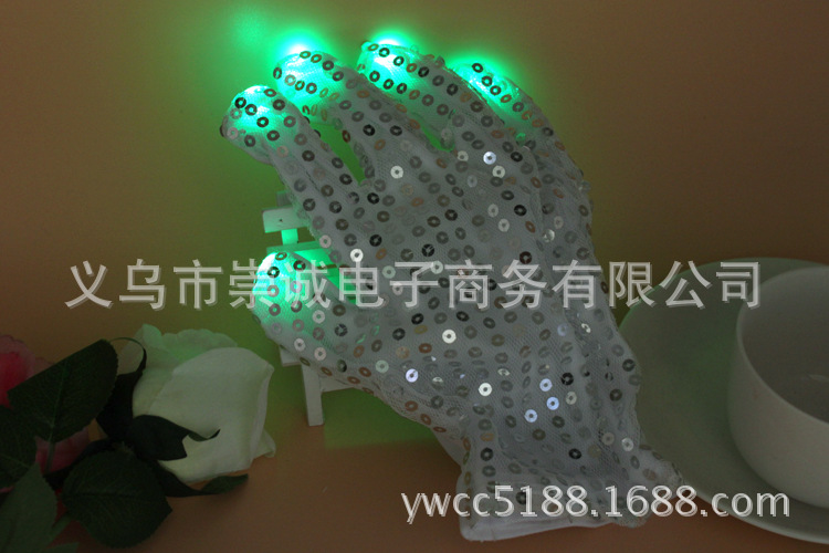 珠光亮片手套3