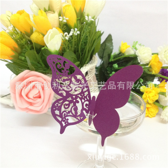 酒杯裝飾紙插卡