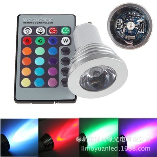 LED�߲�RGB׃ɫ�ư���������ݿ͏d3w 16ɫ�b���߲ʹ��ܟ�����E27