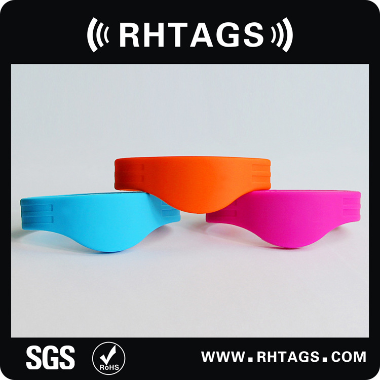 RFID硅胶手腕带 浴室手牌，rfid门票腕带厂家，智能IC手腕带工厂