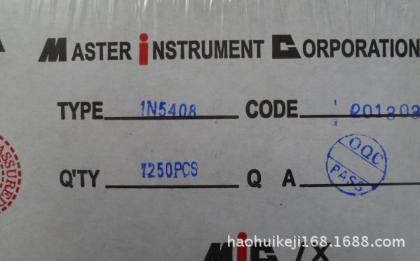 厂家大量供应1N5408   DO-27整流二极管绿色环保现货批发