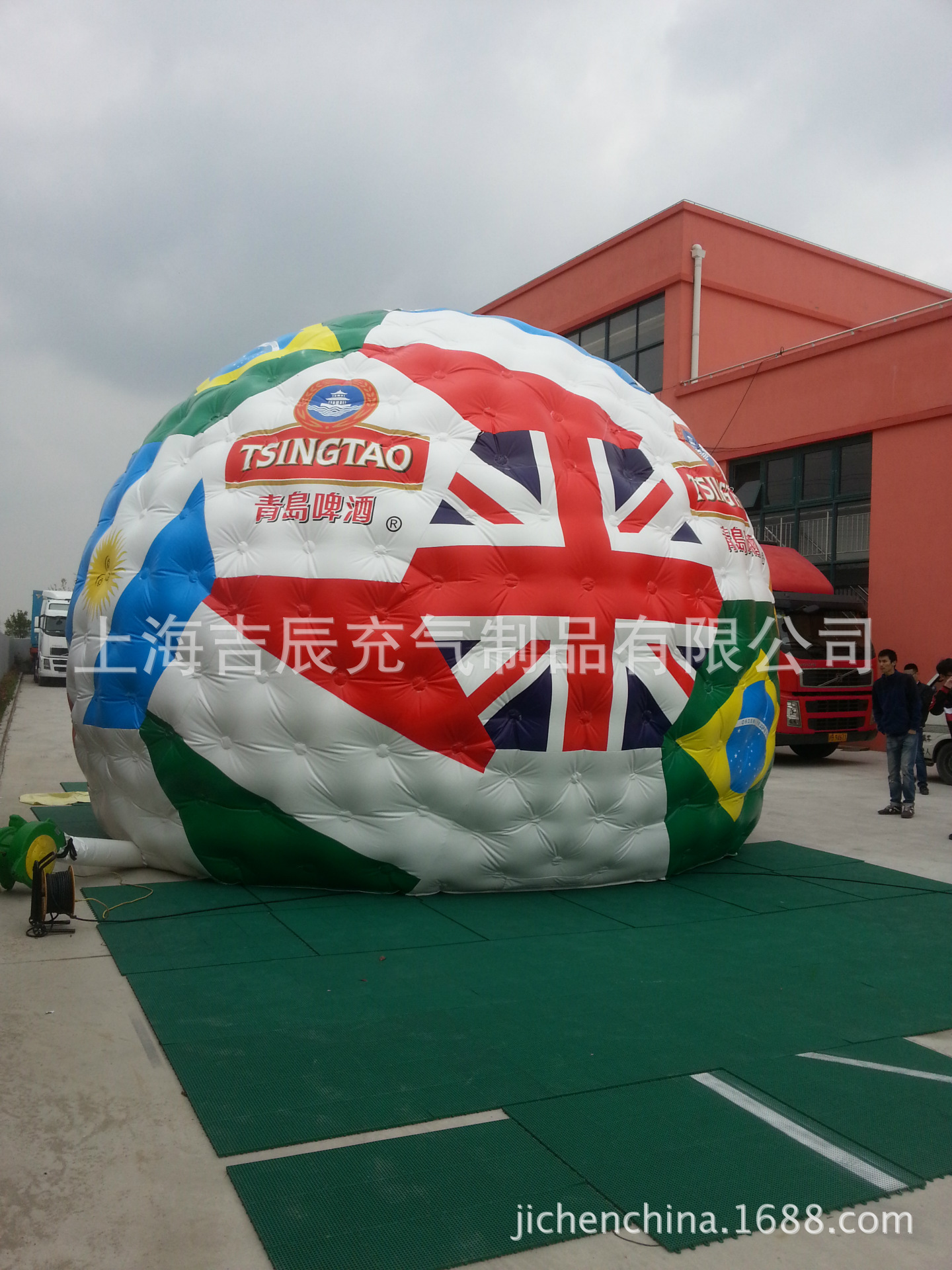 户外广告足球气模 足球展览充气帐篷 加厚耐用直径6米充气帐篷