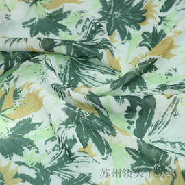 厂家供应雪纺印花面料 春秋女装连衣裙衬衫服装面料布料