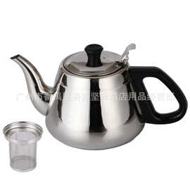 不锈钢泡茶壶带小烧水壶淲网过滤时尚电磁炉茶具茶水壶饭店酒店
