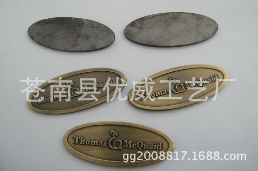 厂家制作家具铭牌铁牌  防盗门铭牌  仿古铜家具牌 五金铁标牌