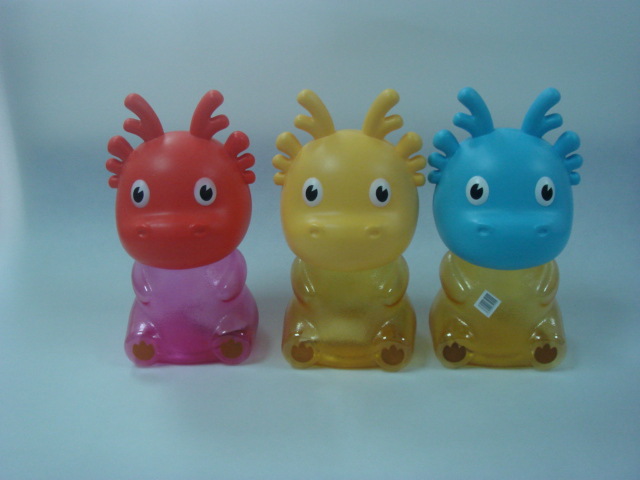 厂家生产 PVC PET塑料龙宝宝存钱罐 卡通创意糖果瓶 可加工定制