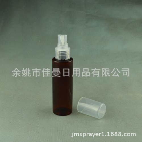 塑料瓶厂家供应100ml香水喷头 喷雾瓶 平肩棕色瓶