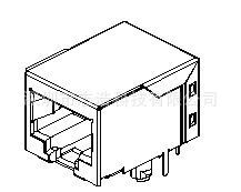 RJ45 Modular Jack Single Port Conn JM36111-KD10-4F