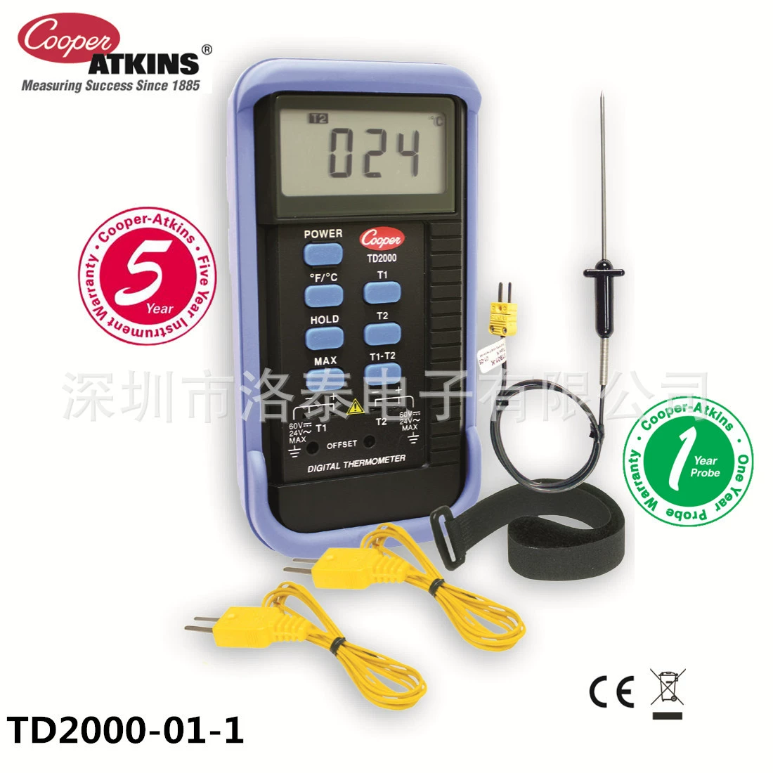 [US Cooper-Atkins] TD 2000-01-1 термопара с двойной входной зоной 2