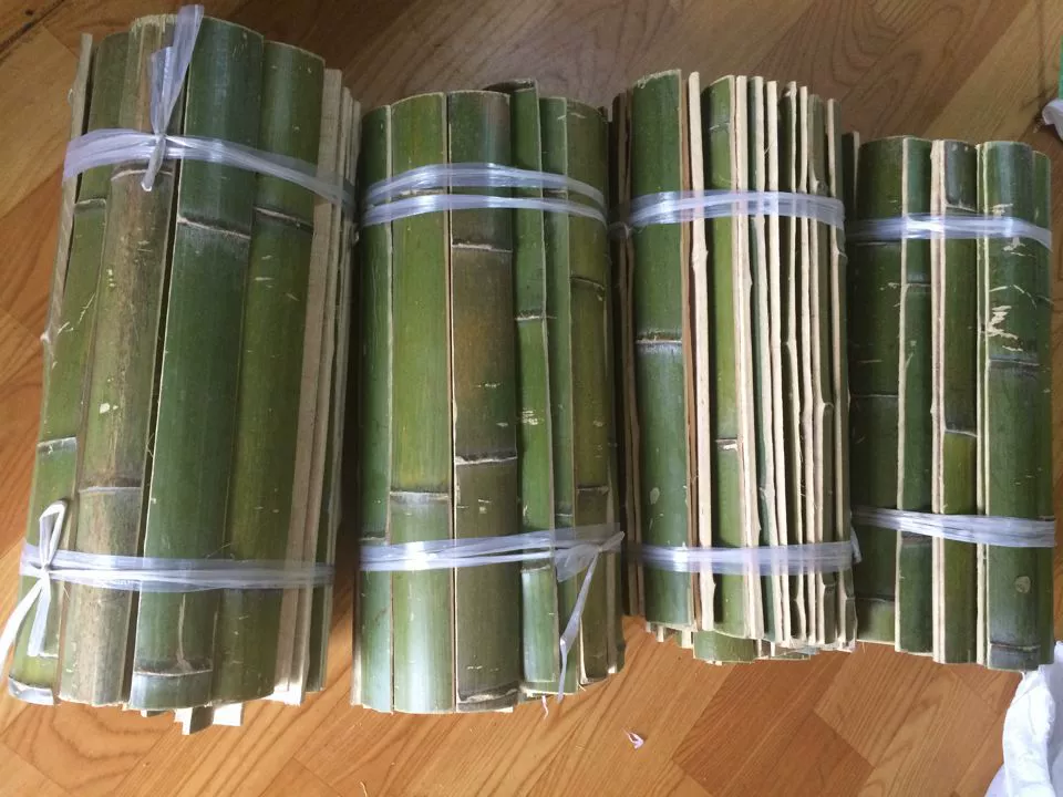 Large processing various specifications of green bamboo tablets decorate bamboo slices