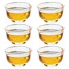 Production wholesale manual blowing transparent heat -resistant glass cup small capacity kung fu tea set single -layer tea cup