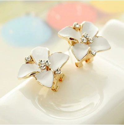 Пусеты Classic Gardenia Hot Selling Ladies Drilling Diamond Earings Ear Cycus