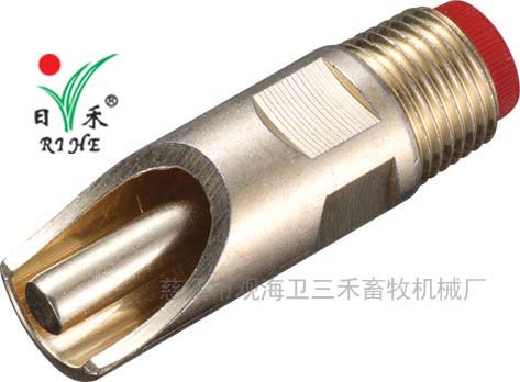 加厚型四分铁镀铜鸭嘴式塑料平帽猪用全自动饮水器