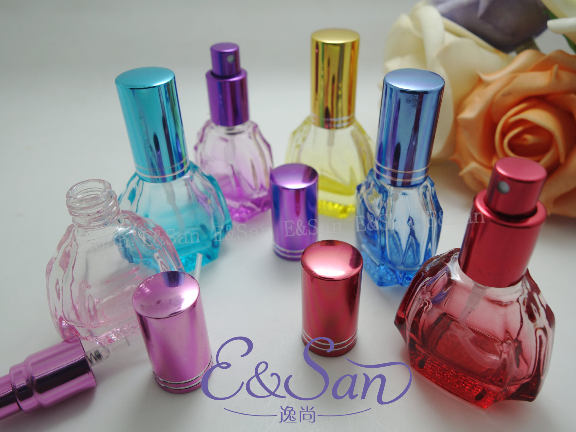 厂家现货玻璃化妆品套装瓶瓶身可定制颜色大容量水雾瓶精华瓶-阿里巴巴