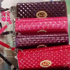 热销爆款韩国可爱经典怀旧 时尚格子卡包/卡套2层变色拉链手机包