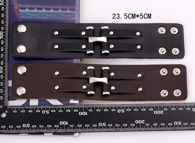 New Vintage Leather Bracelet Personalized Punk Leather Bracelet