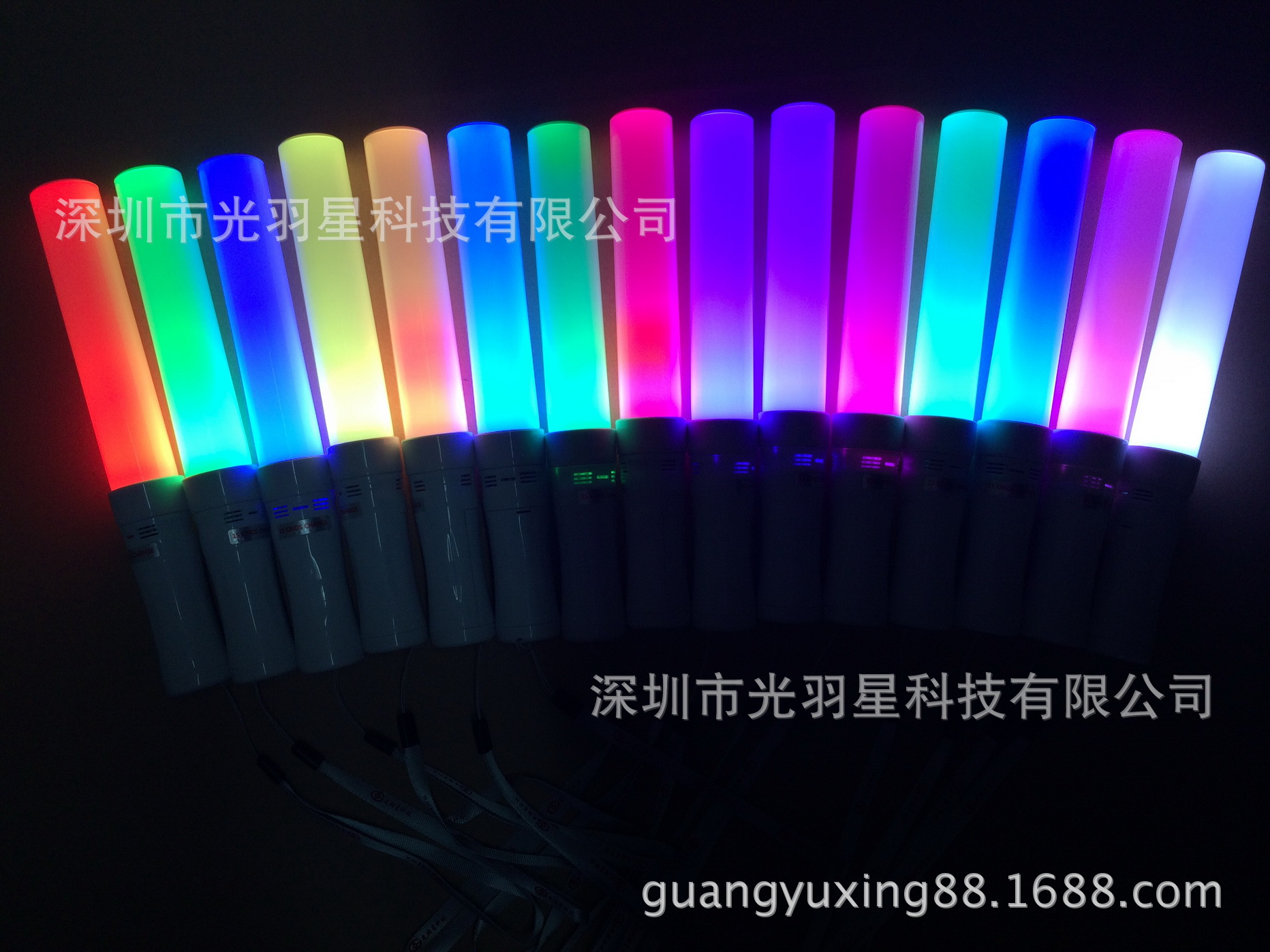 15色发光棒互动式LED荧光棒演唱会应援棒柔光闪耀发光长短管可选-阿里巴巴
