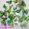 Three dimensional magnetic pin PVC with butterfly, green fridge magnet, 12 packs, in 3d format, wholesale