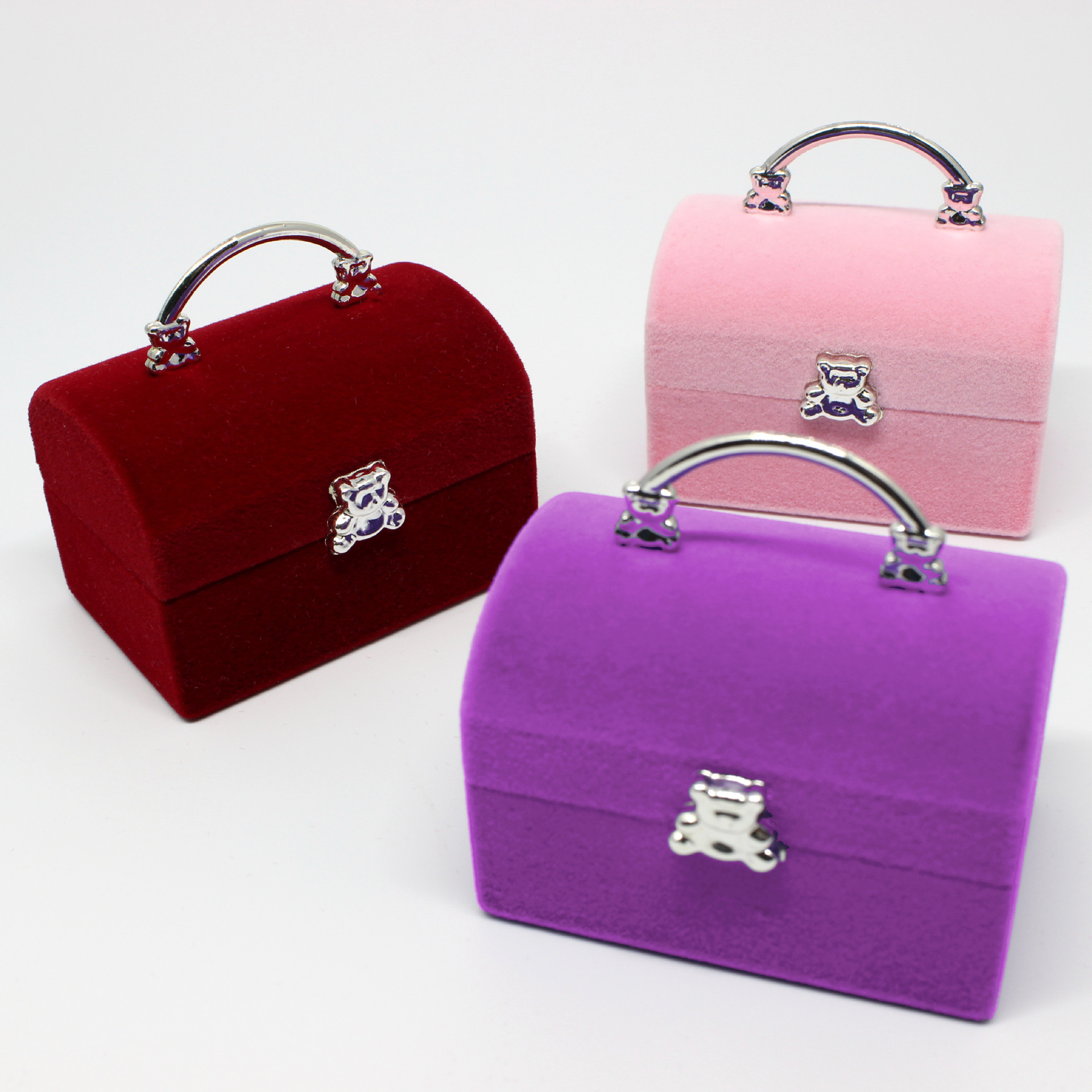 Simple Style Solid Color Composite Material Jewelry Boxes display picture 2