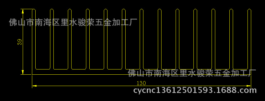 鋁合金散熱器 鋁殼圖紙