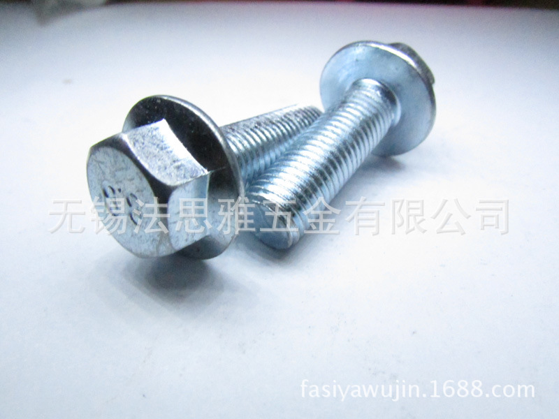非标/英制/美制法兰面外六角螺栓GB5787高强度加长全牙六角螺栓