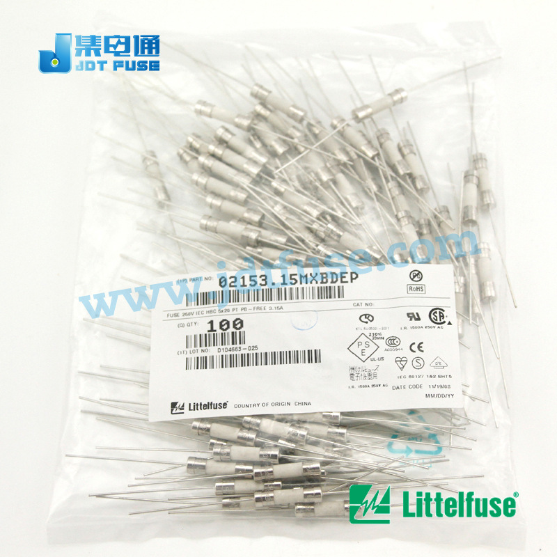 02153.15MXBDEP 力特Littelfuse 代理商 5×20陶瓷保险管3.15A