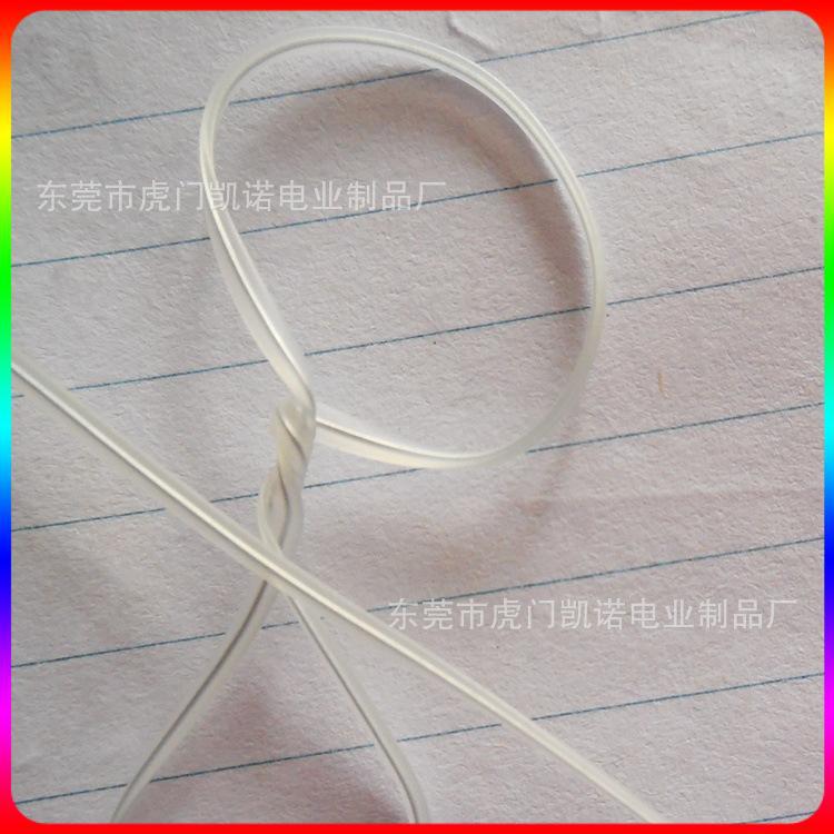 厂家生产供应PE透明椭圆铁芯扎带 透明扎线  数据线耳机捆绑带