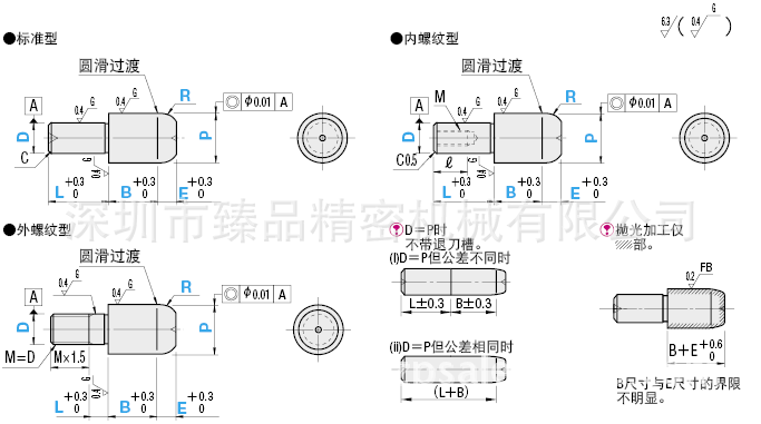 供应定位销大头圆锥型DP公差R选择型SKFPBT MGKFPBTGH6-P8.05-L8-