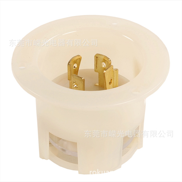 J-529 Flanged暗装插头 L16-20P三相四线插头 UL美规工业插头