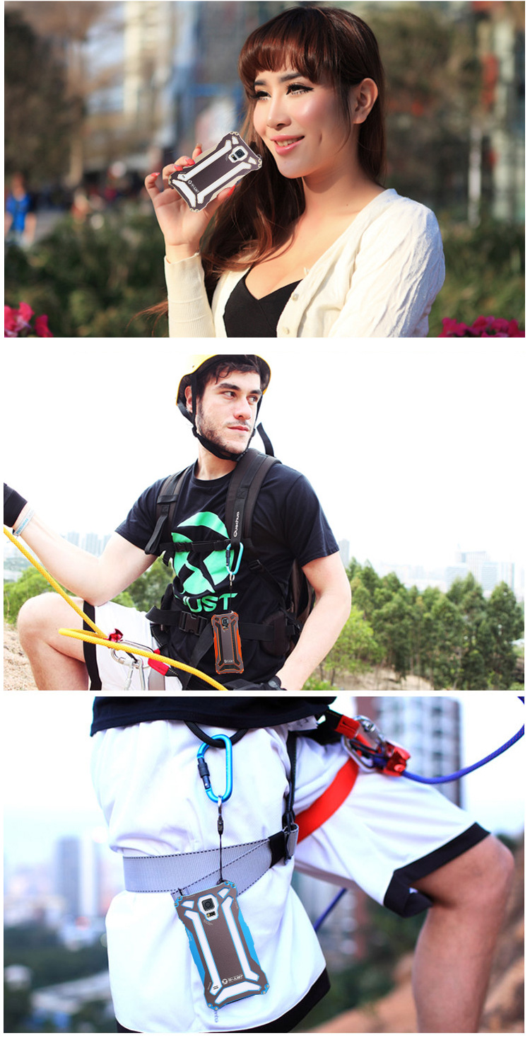 R-Just Gundam Aerospace Aluminum Contrast Color Shockproof Metal Shell Outdoor Protection Case for Samsung Galaxy S5