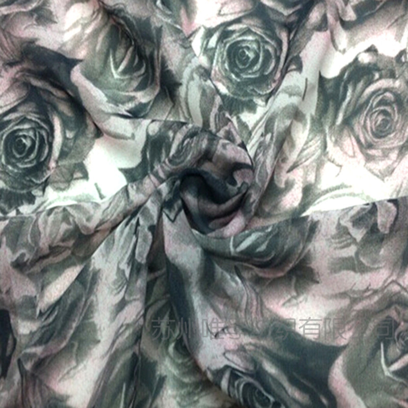 时尚女装面料50D雪纺 全涤雪纺面料 服装面料扎染工艺